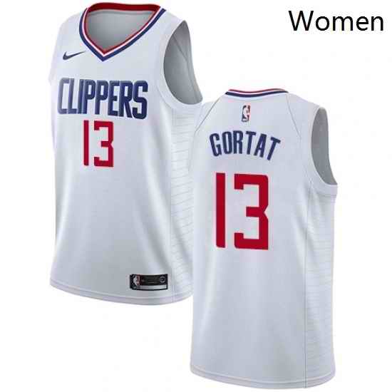 Womens Nike Los Angeles Clippers 13 Marcin Gortat Swingman White NBA Jersey Association Edition